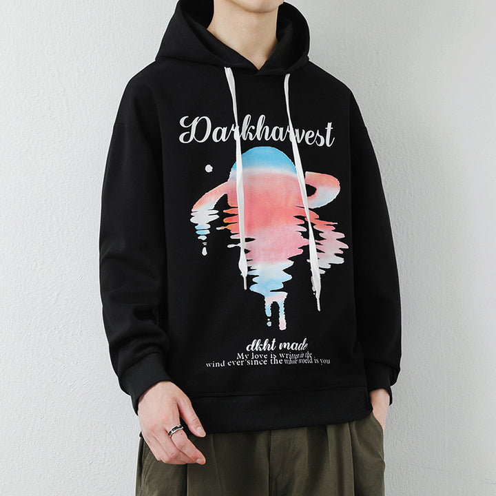 Men's Fashionable Hoodie with Creative Graphic Print Mune Fashion