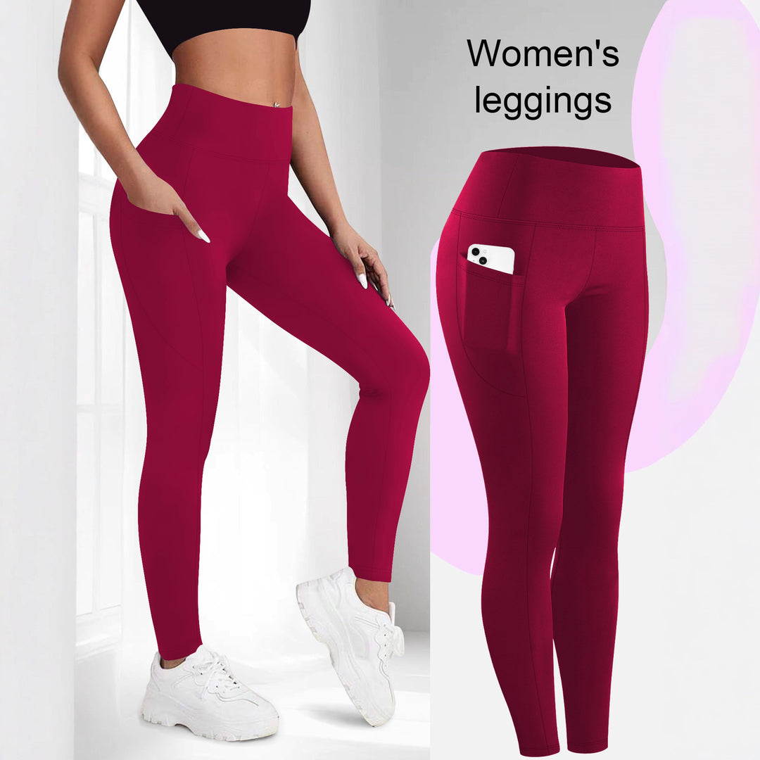 Ladies Shaping High-Waist Leggings with Side Pocket and Supportive Stretch Mune Fashion