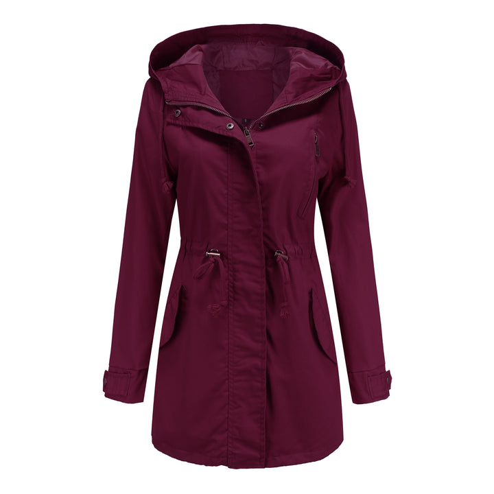 Women's lightweight parka with hood, drawstring and concealed zip Mune Fashion