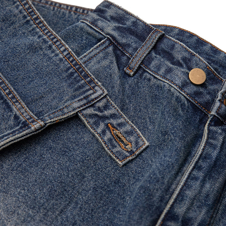 Men's baggy jeans with high waist and removable utility pocket flap Mune Fashion