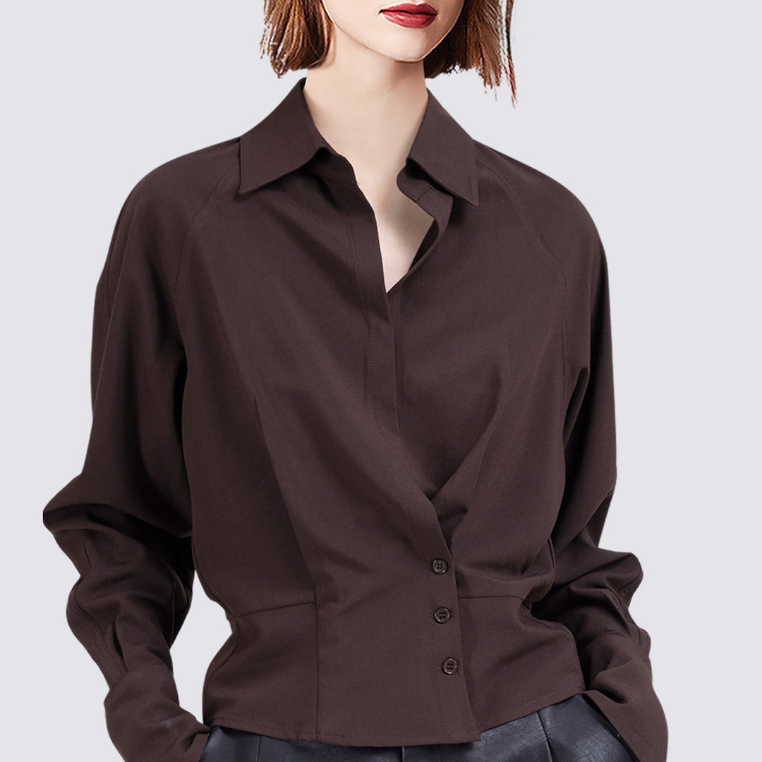 Women Elegant Blouse with Innovative Cut Mune Fashion