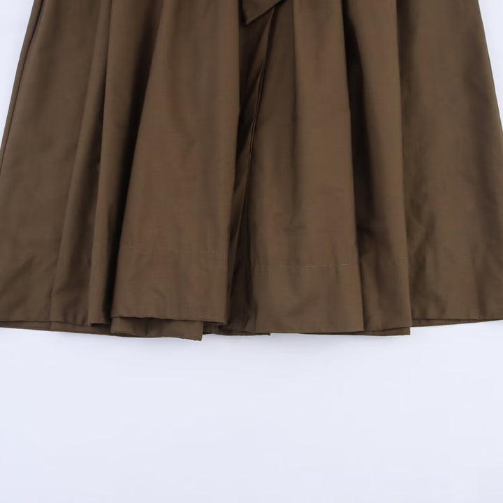 Women's Shirt Dress with Waist Belt and A-Line Skirt Mune Fashion
