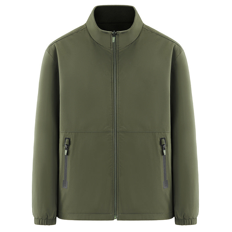 Men's minimalist technical all-weather softshell jacket with stand-up collar and water-repellent zippers Mune Fashion