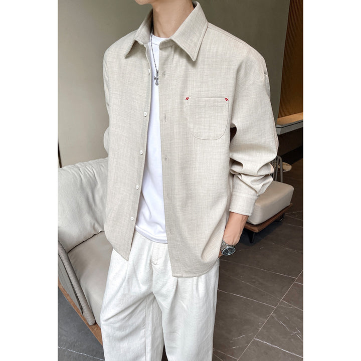 Men's Fashion Long Sleeve Shirt Jacket Mune Fashion