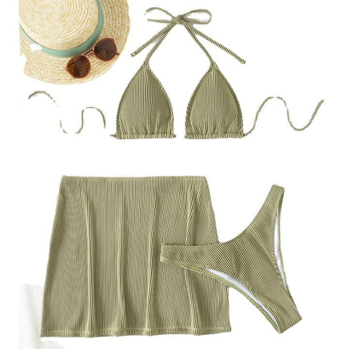 Ladies Bikini Set with voluminous skirt and stylish ruching Mune Fashion