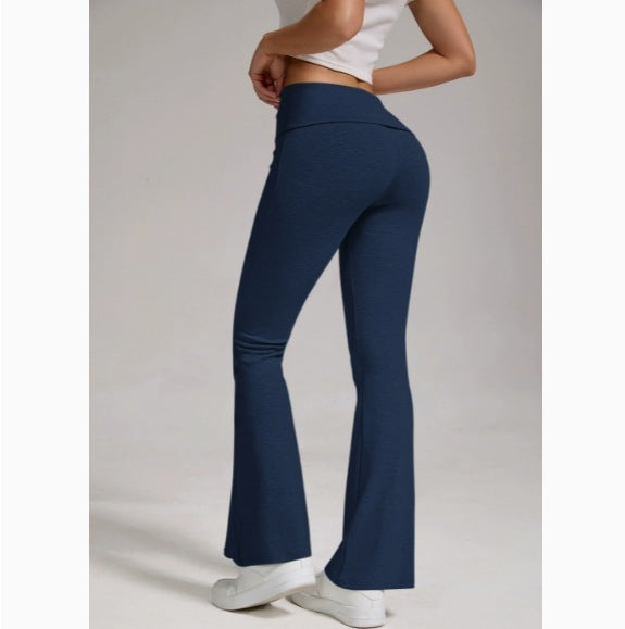 Women's high-waisted stretch flare yoga pants with shaping waistband Mune Fashion
