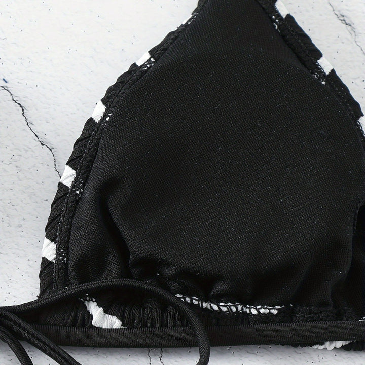 Women's Triangle Bikini with sophisticated stripes Mune Fashion