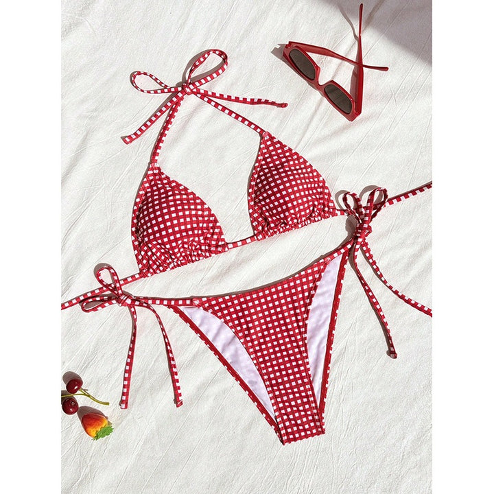 Ladies triangle bikini with trendy leopard pattern Mune Fashion