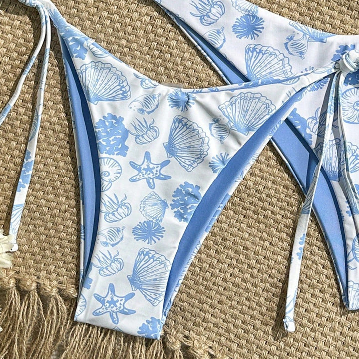 Women's high-quality triangle bikini with floral motifs Mune Fashion