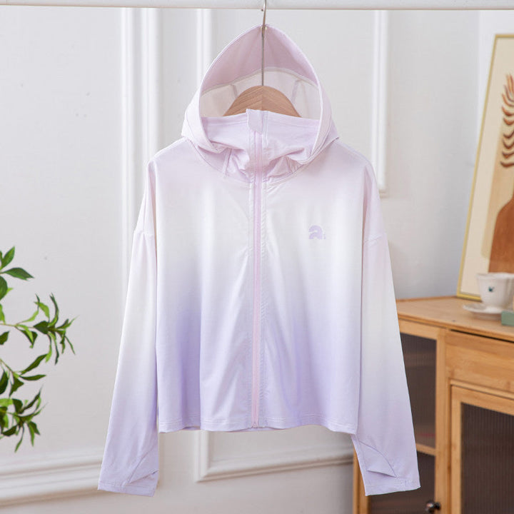 Women's lightweight hoodie jacket with UV protection, quick-drying sports jacket with zipper Mune Fashion