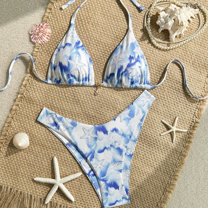 Women's Triangle Bikini with Maritime Motif Mune Fashion