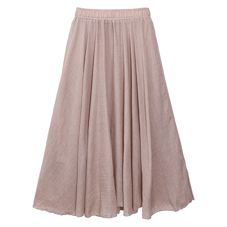 Women's flowing midi maxi skirt with elasticated waistband and elegant circle shape Mune Fashion