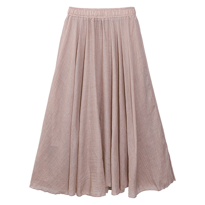 Women's flowing midi maxi skirt with elasticated waistband and elegant circle shape Mune Fashion