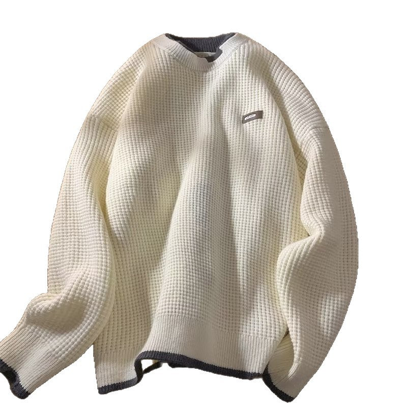Men's chunky knit pullover with high collar Mune Fashion