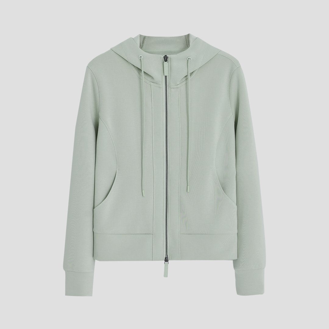 Women's Hooded Performance Zip Jacket with Zipper and Side Pockets Mune Fashion