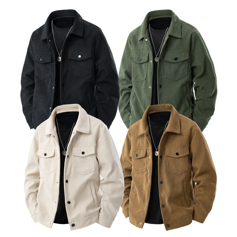 Men's Stylish Cord Jacket with Pockets Mune Fashion