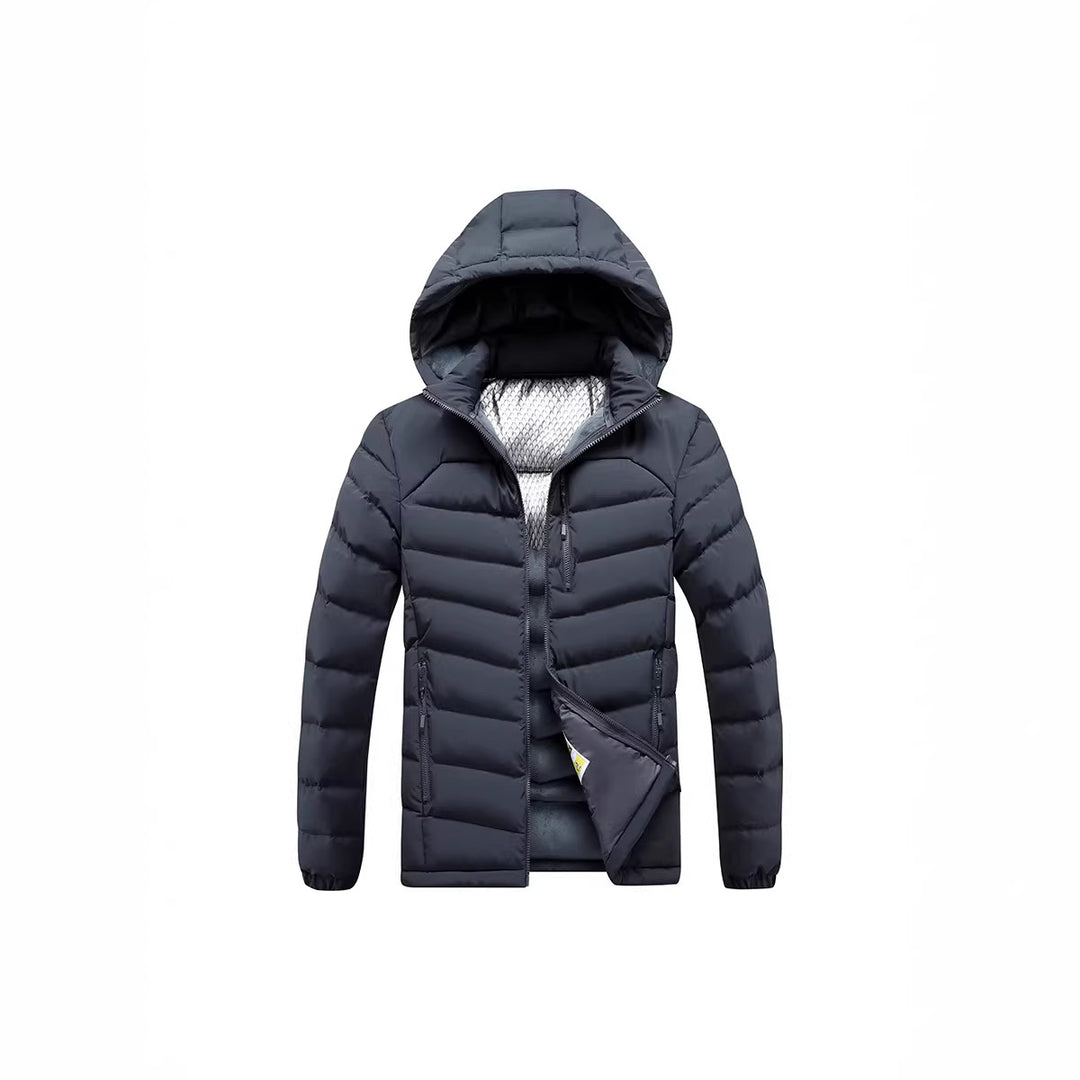 Men's Insulated Padded Jacket with Hood and Thermoreflect Inner Lining Mune Fashion