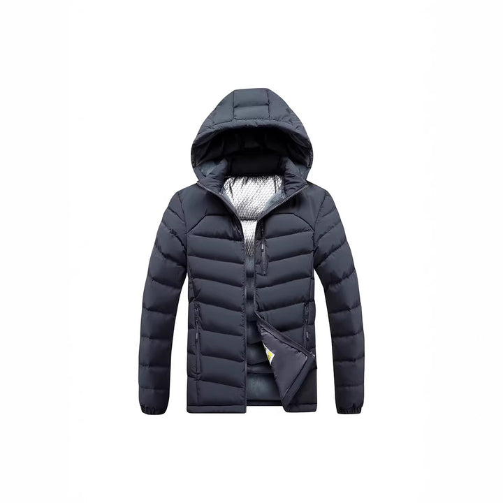 Men's Insulated Padded Jacket with Hood and Thermoreflect Inner Lining Mune Fashion