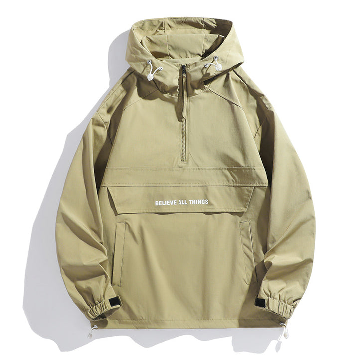 Men's Stylish Outdoor Jacket with High Collar Mune Fashion