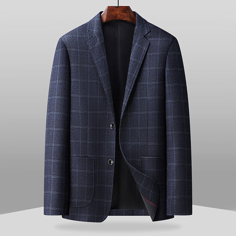 Men's Checkered Blazer in Casual Blazer Style with Subtle Texture Mune Fashion