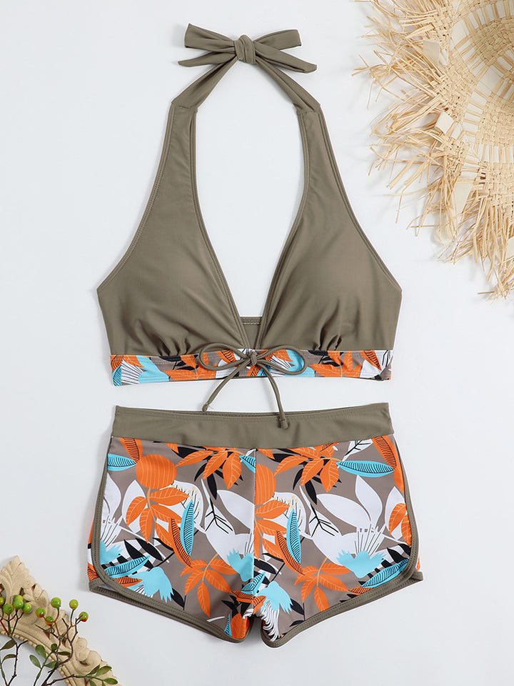 Women's Sporty Bikini Set with Concealed Belly Mune Fashion