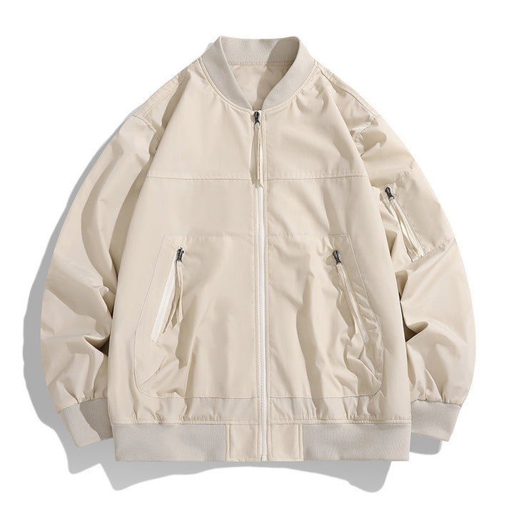 Men's sporty transitional jacket with practical zippered pockets Mune Fashion