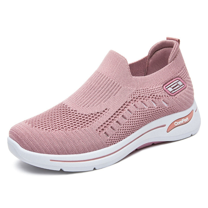 Ladies' ultralight knitted slip-on walking sneakers with seamless sock upper and cushioning EVA comfort midsole Mune Fashion