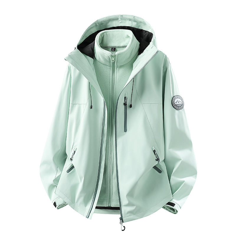Men's Waterproof Softshell Jacket with Hood and Breathable Membrane Mune Fashion