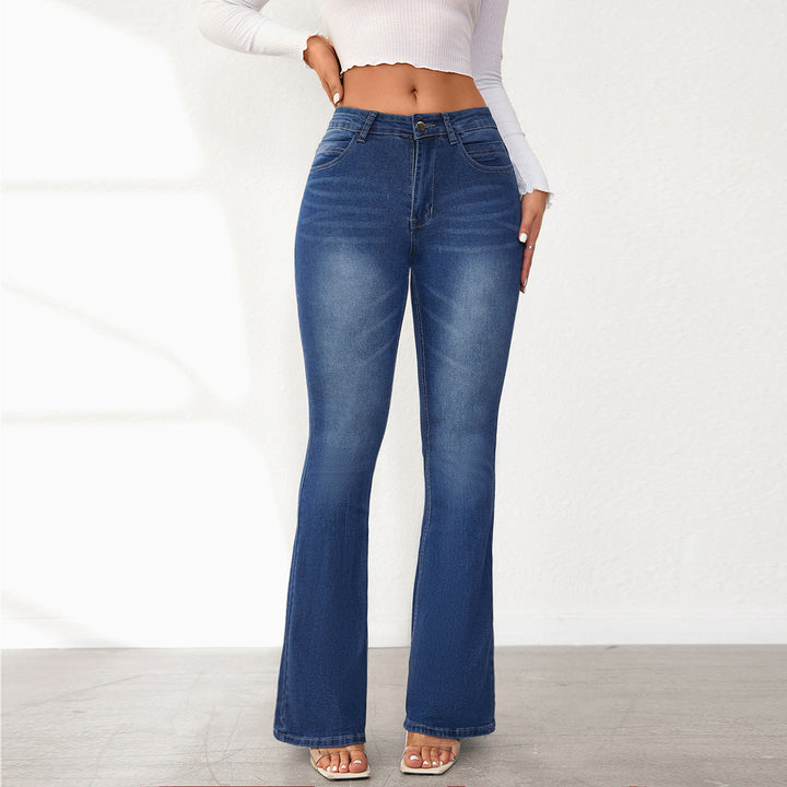 Women's high waist flared jeans with a figure-flattering fit and wide bootcut Mune Fashion