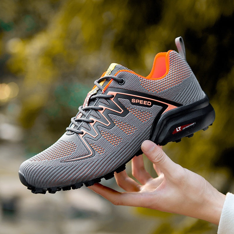 Men's Offroad Running Shoe with Breathable Knit Upper, Grippy Multiterrain Running Sole and Stable Heel Support Mune Fashion