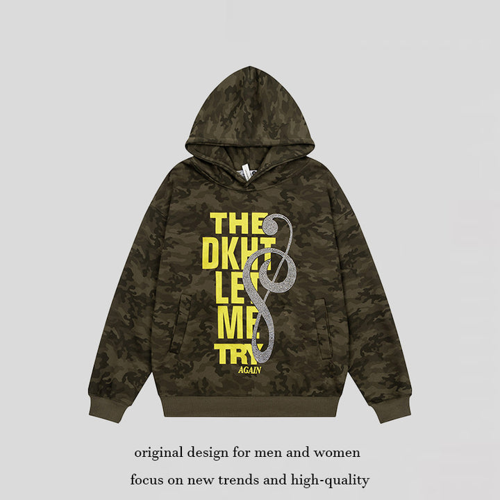 Women's hoodie with rhinestone front print, relaxed fit and side pockets Mune Fashion