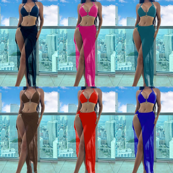 Ladies bikini set with elegant wrap skirt and refined details Mune Fashion