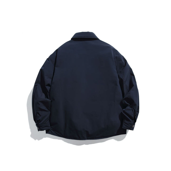 Unisex Padded Coach Jacket with Check Lining and Snap Button Placket Mune Fashion