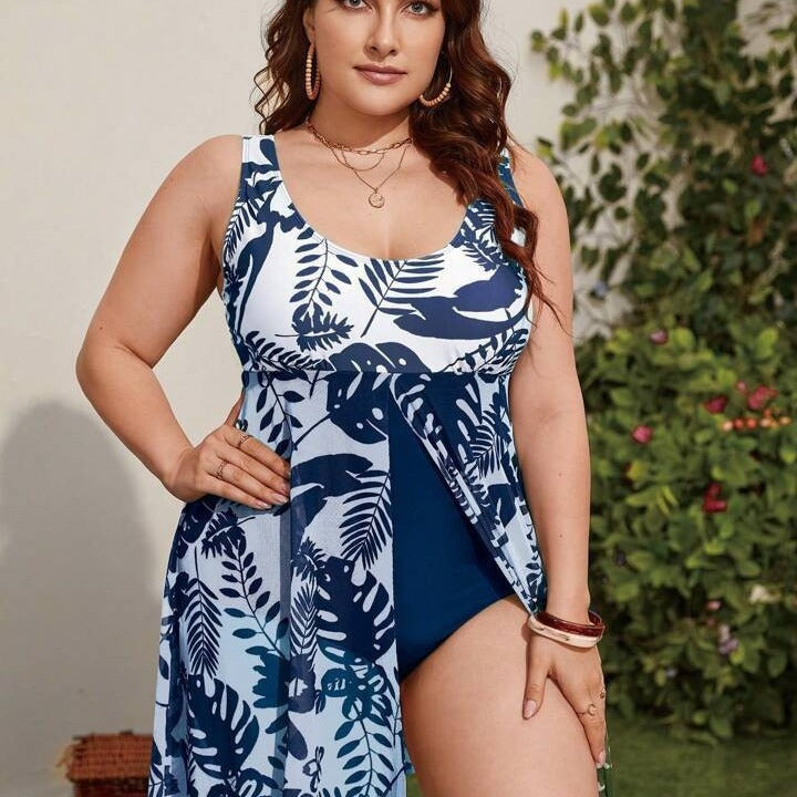 Women's swimsuit with floral overlay Mune Fashion