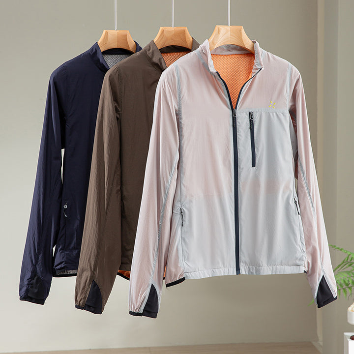 Men's Ultralight Functional Jacket with Stand Collar, Chest Pocket and Concealed Zipper Mune Fashion