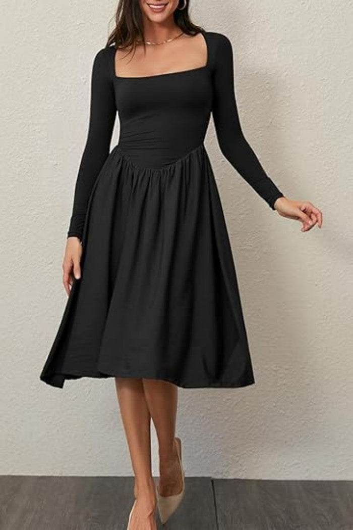 Women's Elegant Long Sleeve Summer Dress Mune Fashion