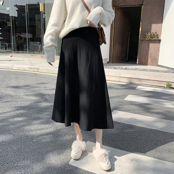 Ladies Calf-Length Pleated Skirt Mune Fashion