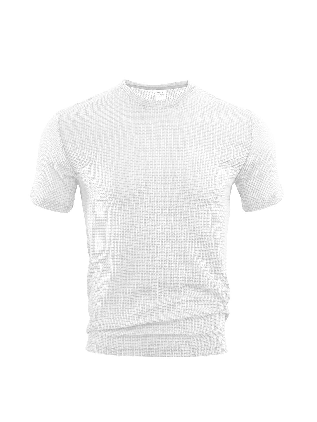Men's waffle structure T-shirt with round neckline and body-hugging fit Mune Fashion