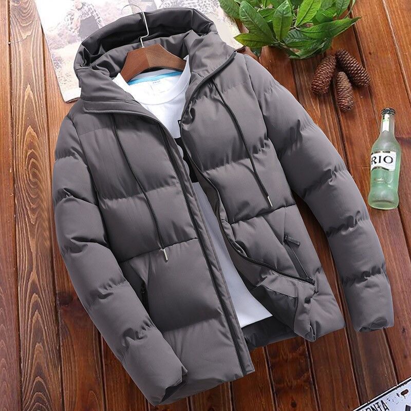Men's nano quilted thermo quilted jacket with hood and windproof, water-repellent polyester shell Mune Fashion