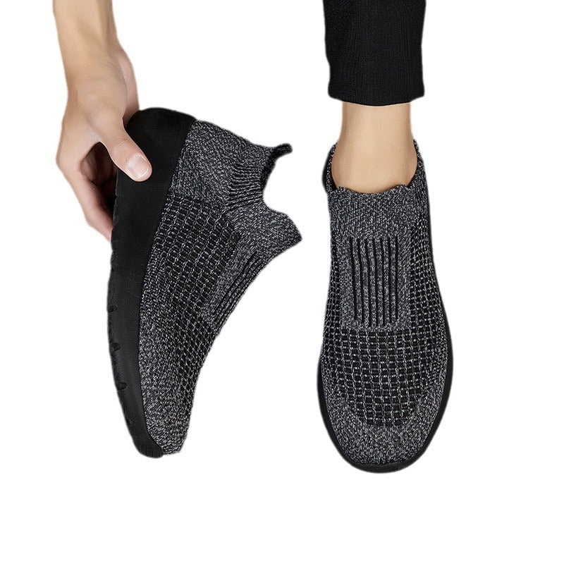 Unisex nan seamless sock sneaker with breathable three-dimensional knitted construction and shock-absorbing flex sole Mune Fashion