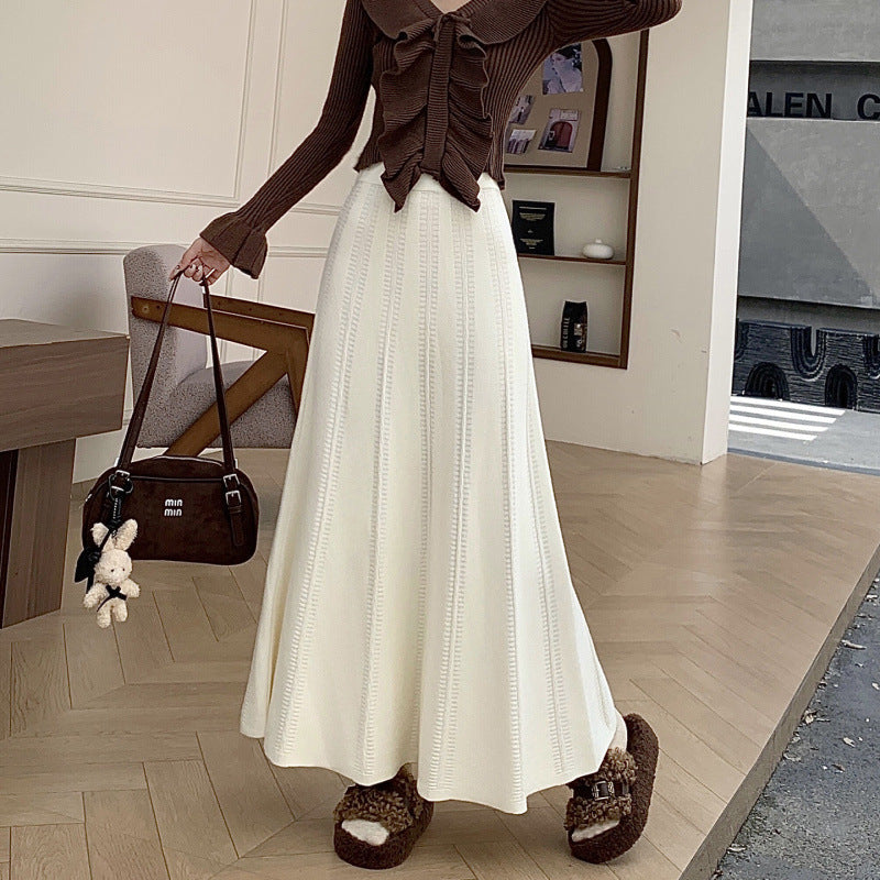 Ladies Elegant Wrap Skirt with Sophisticated Pattern Mune Fashion