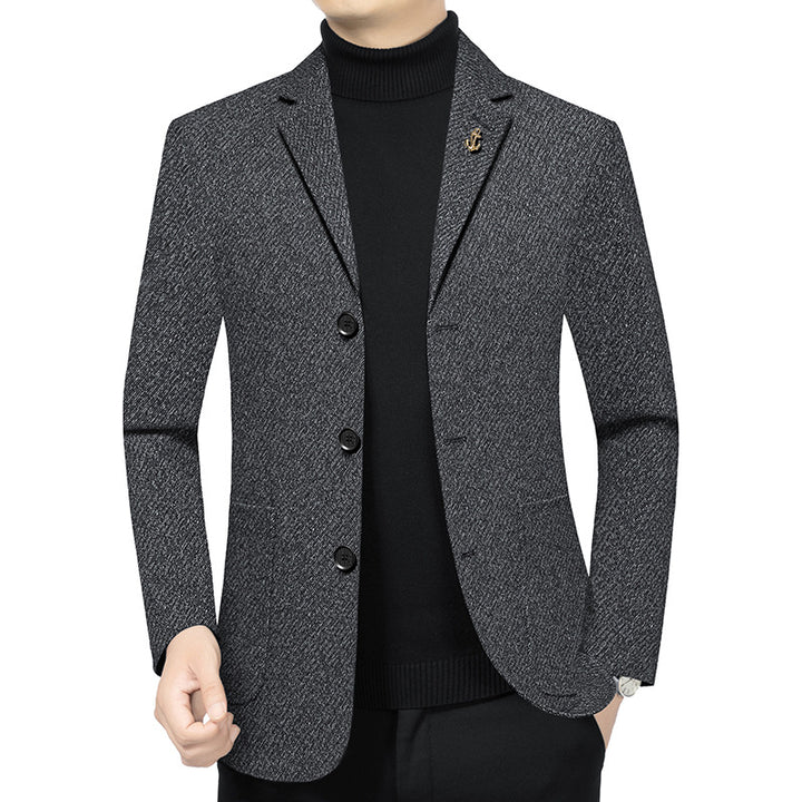 Men's Modern Single-Breasted City Blazer with Patch Pockets and Light Half Lining Mune Fashion