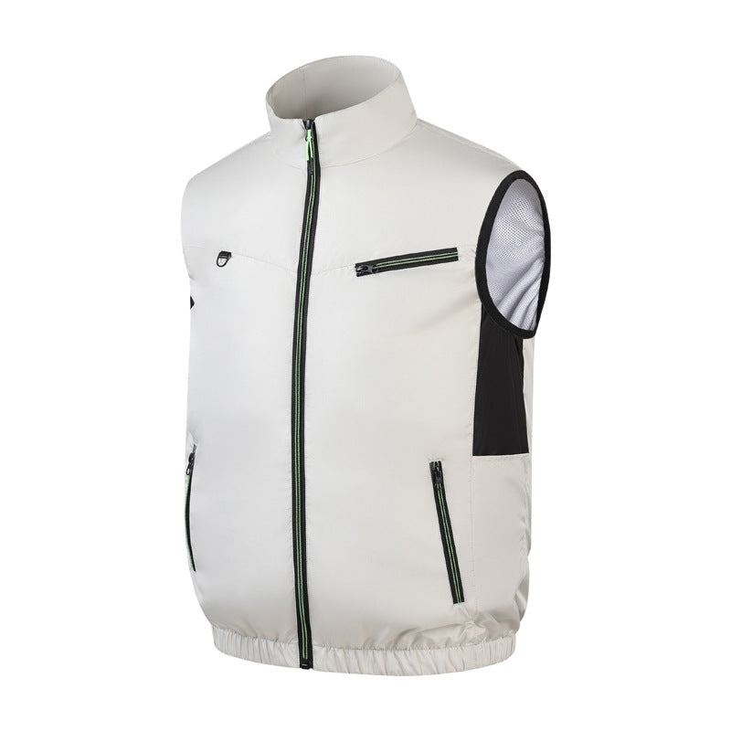 Men's nano lightweight breathable work protection vest with mesh inserts and zippered pockets Mune Fashion