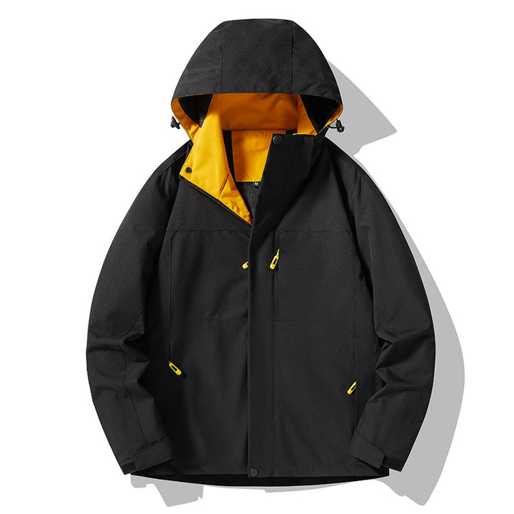 Men's minimalist technical hooded softshell jacket with matte finish and concealed zippers Mune Fashion