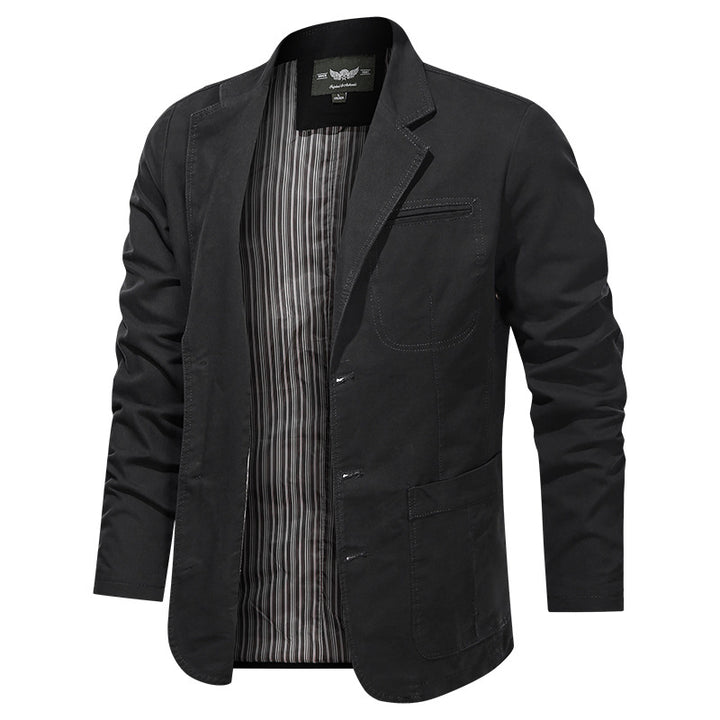 Men's lightweight cotton blazer jacket with striped lining Mune Fashion