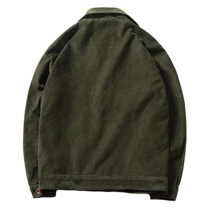 Men's Cord Truck Jacket with lightweight lining, shirt collar and patch chest flap Mune Fashion