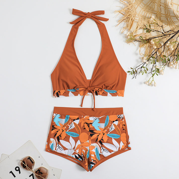 Women's bikini set with floral pattern and removable push-up bra Mune Fashion