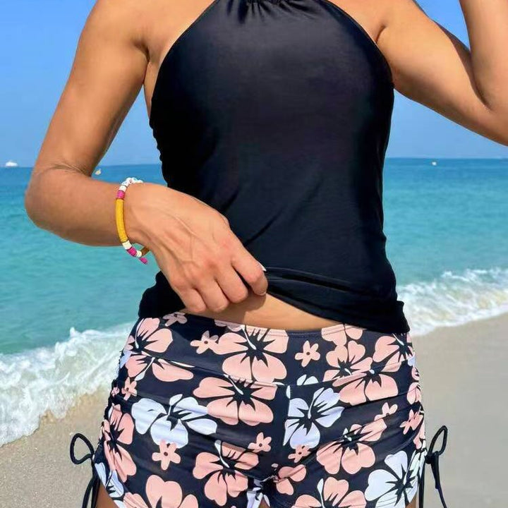Ladies Tankini Set with fashionable floral print and adjustable straps Mune Fashion