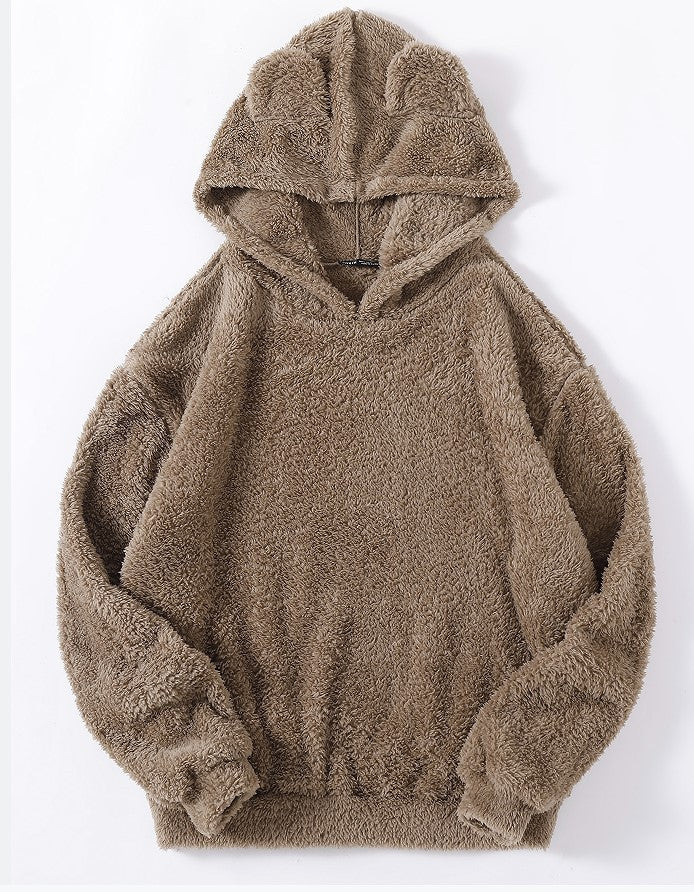Ladies teddy hoodie with ears, elastic waistband and extra soft plush Mune Fashion