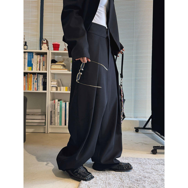 Women's Boxy Blazer with Oversized Sleeves and High-Waist Balloon Pants Set Mune Fashion